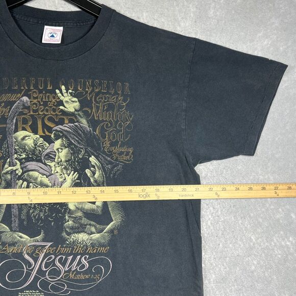 Vintage 1995 Living Epistles The Birth Messiah Jesus T-Shirt 90s Size Large - Picture 7 of 13